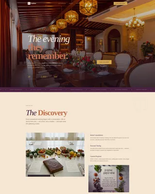 Corporate Event Catering Timeline & Booking Website Template