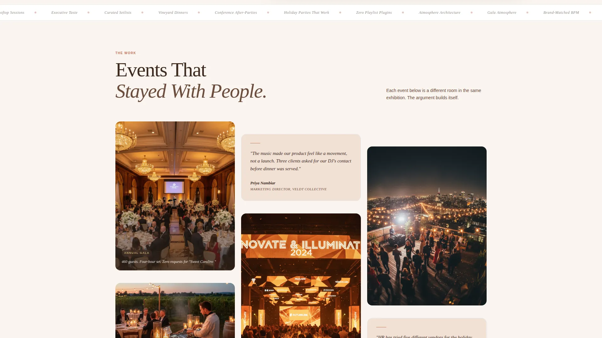 Corporate Event DJ & Music Services Website Template