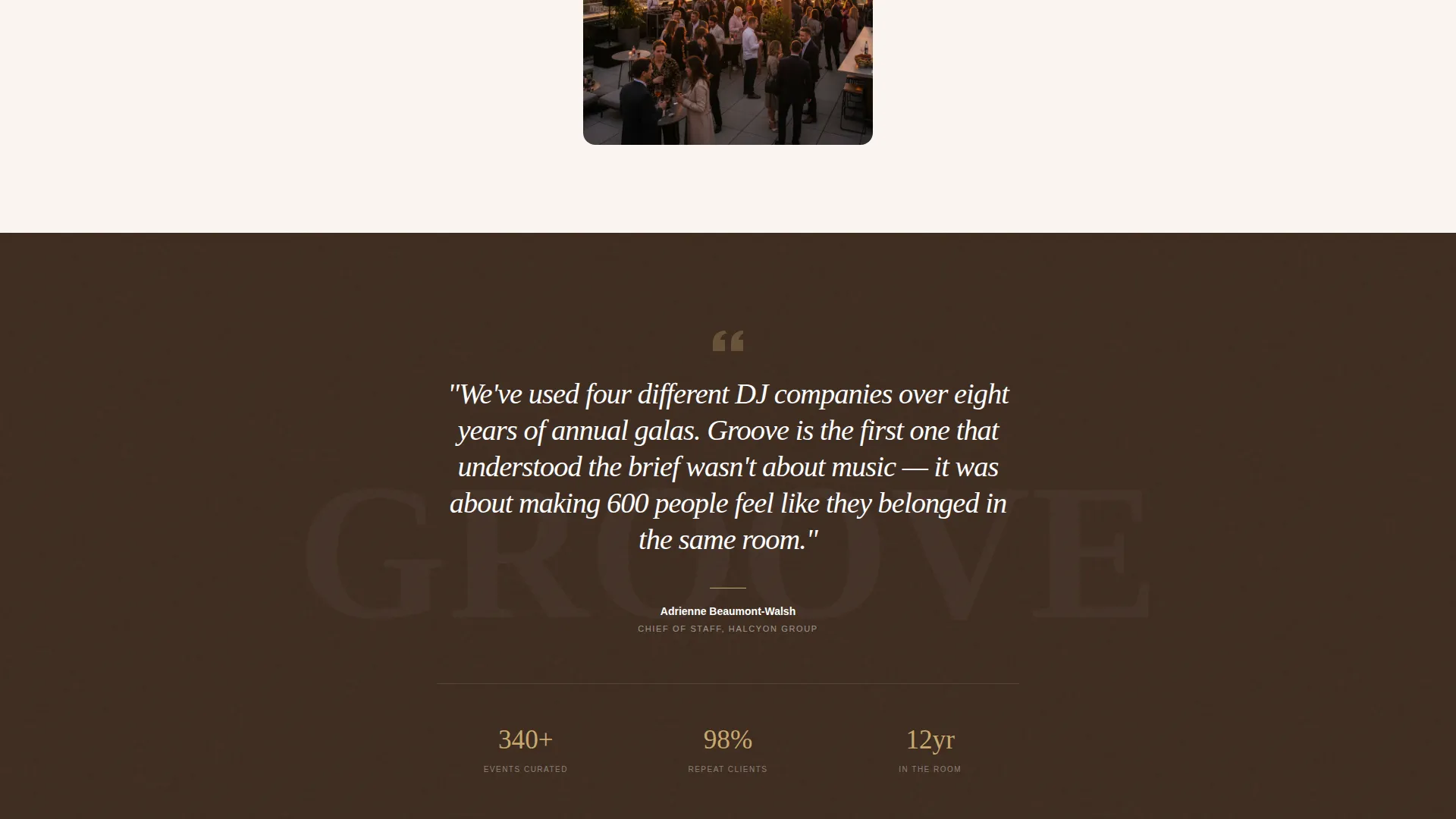 Corporate Event DJ & Music Services Website Template