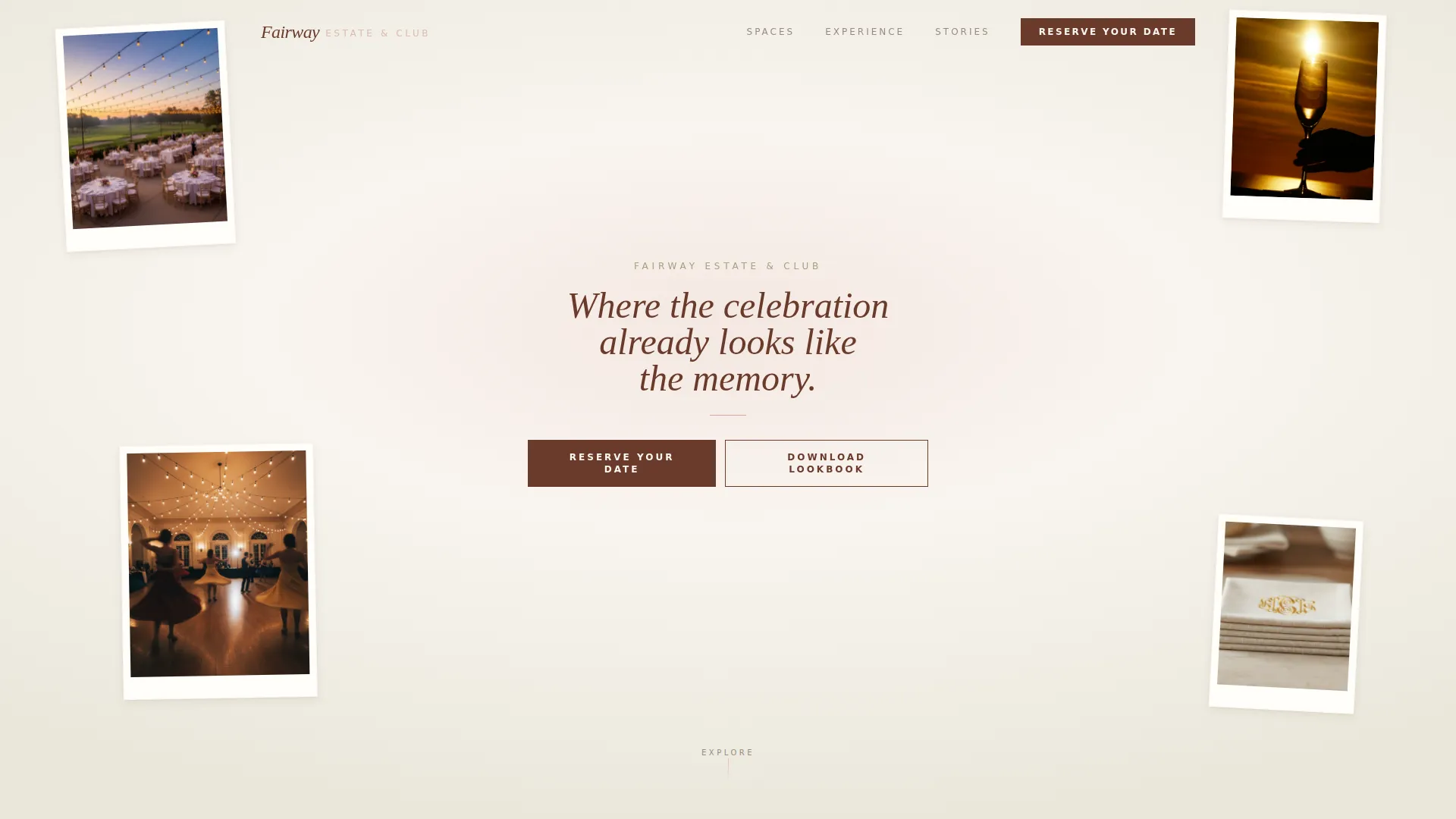 Elegant Country Club Venue Landing Page Template
