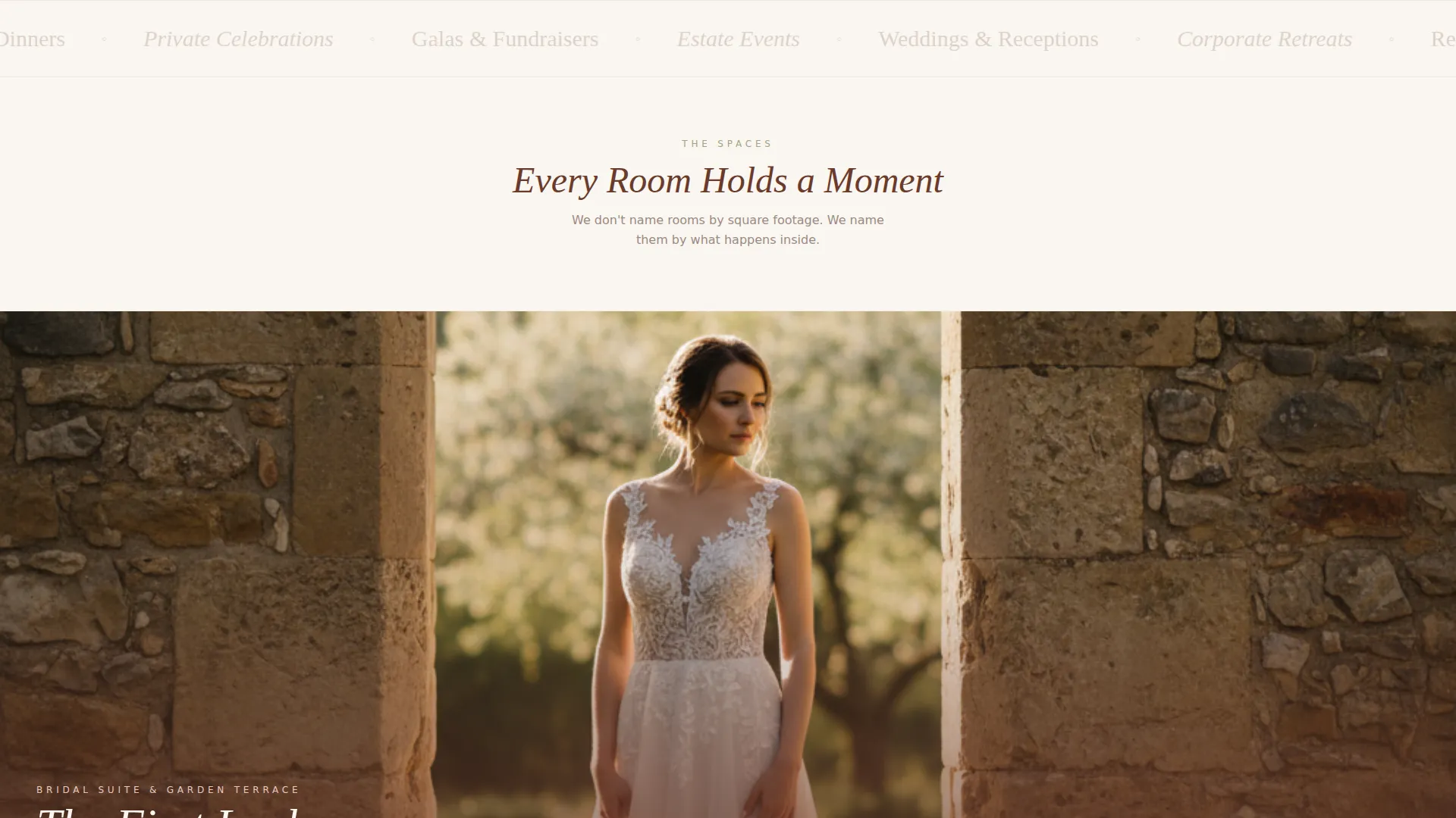 Elegant Country Club Venue Landing Page Template