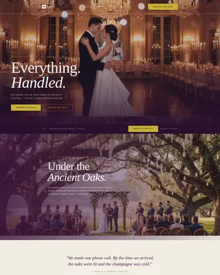 Luxe Country Club Wedding Venue Landing Page Template