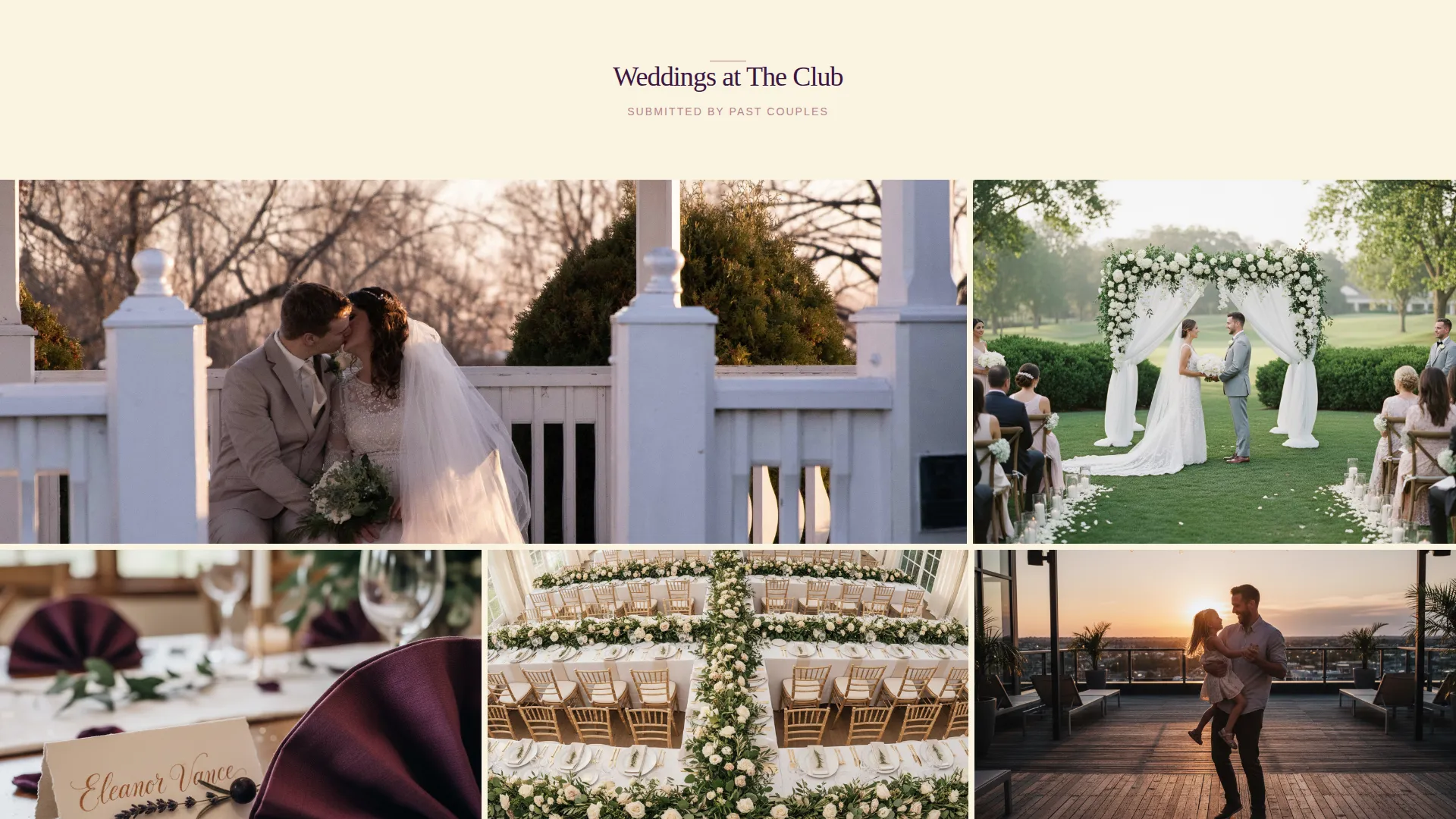 Elegant Wedding Venue Landing Page Template