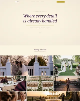 Elegant Wedding Venue Landing Page Template