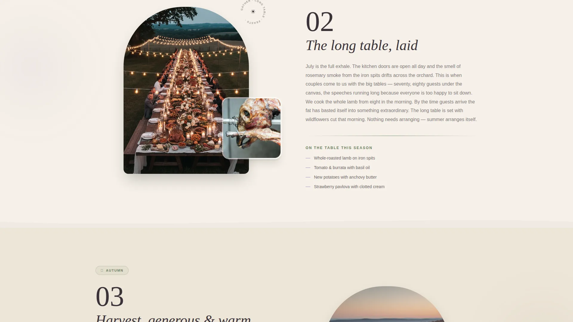 Country Wedding Caterer Landing Page Template
