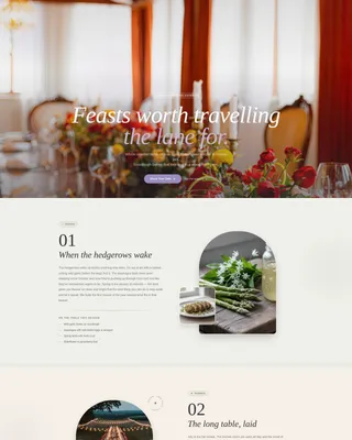 Country Wedding Caterer Landing Page Template
