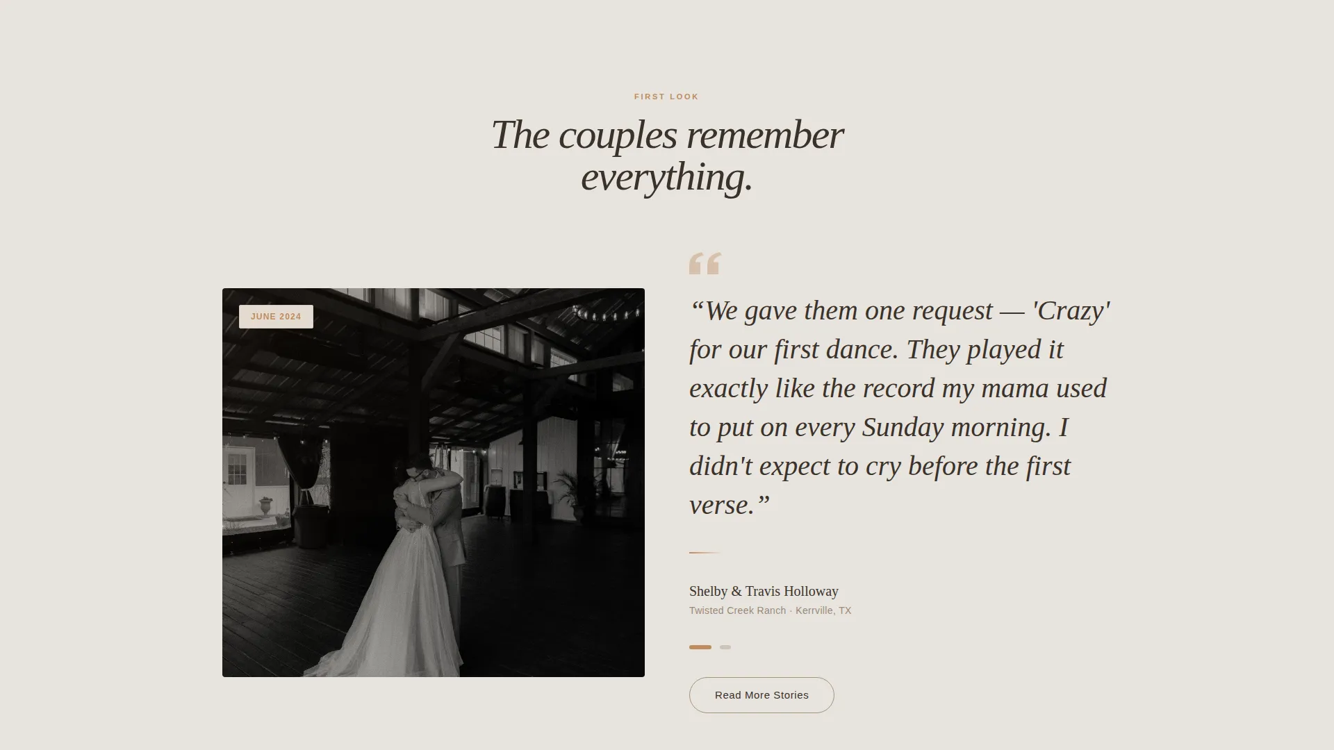 Rustic Country Wedding DJ & Band Landing Page