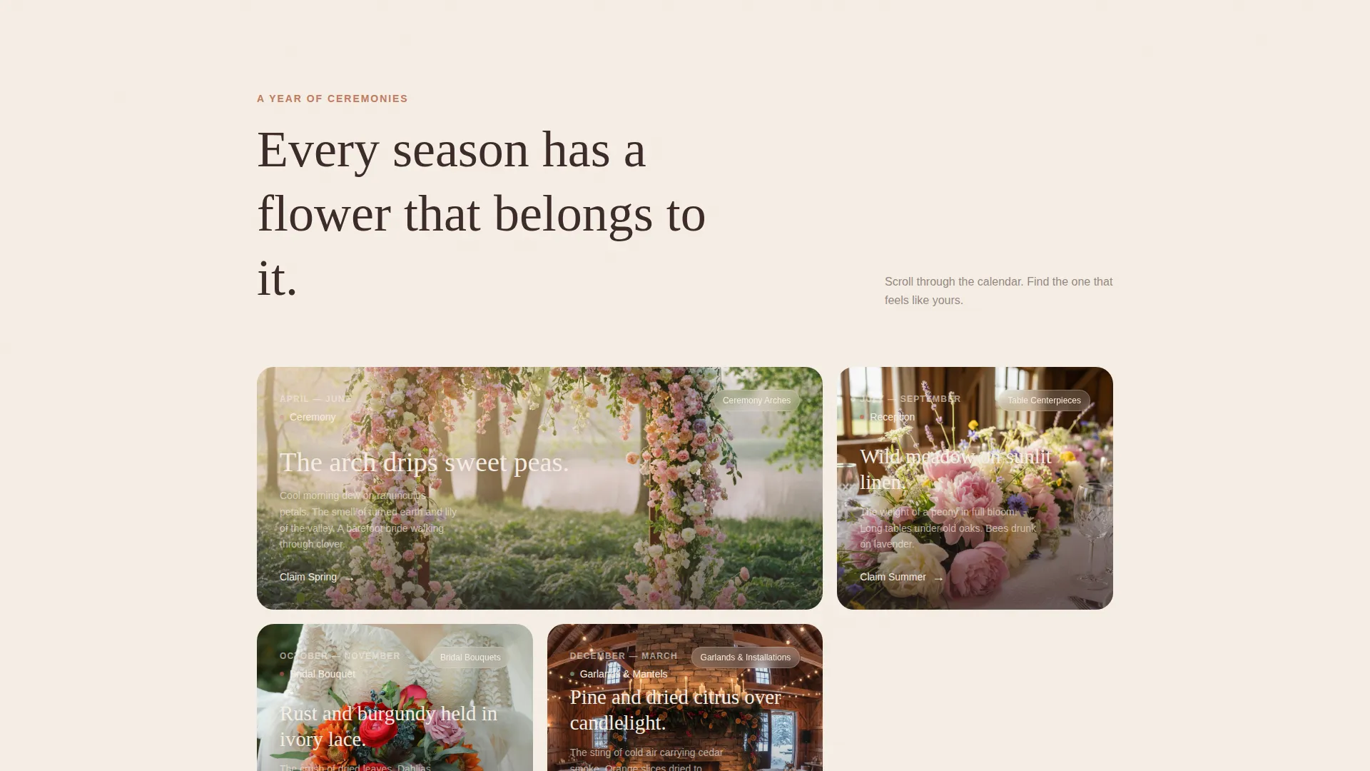 Premium Floral Design Landing Page Template