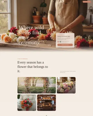 Premium Floral Design Landing Page Template