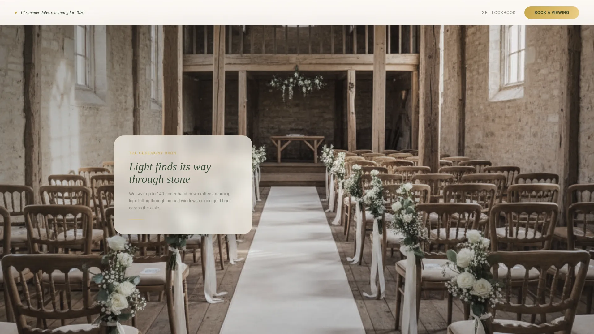 Country Wedding Venue Landing Page Template