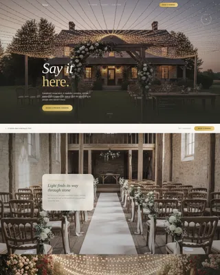Country Wedding Venue Landing Page Template