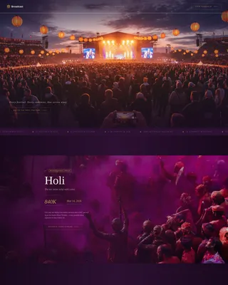Cinematic Cultural Festival Live Streaming Landing Page