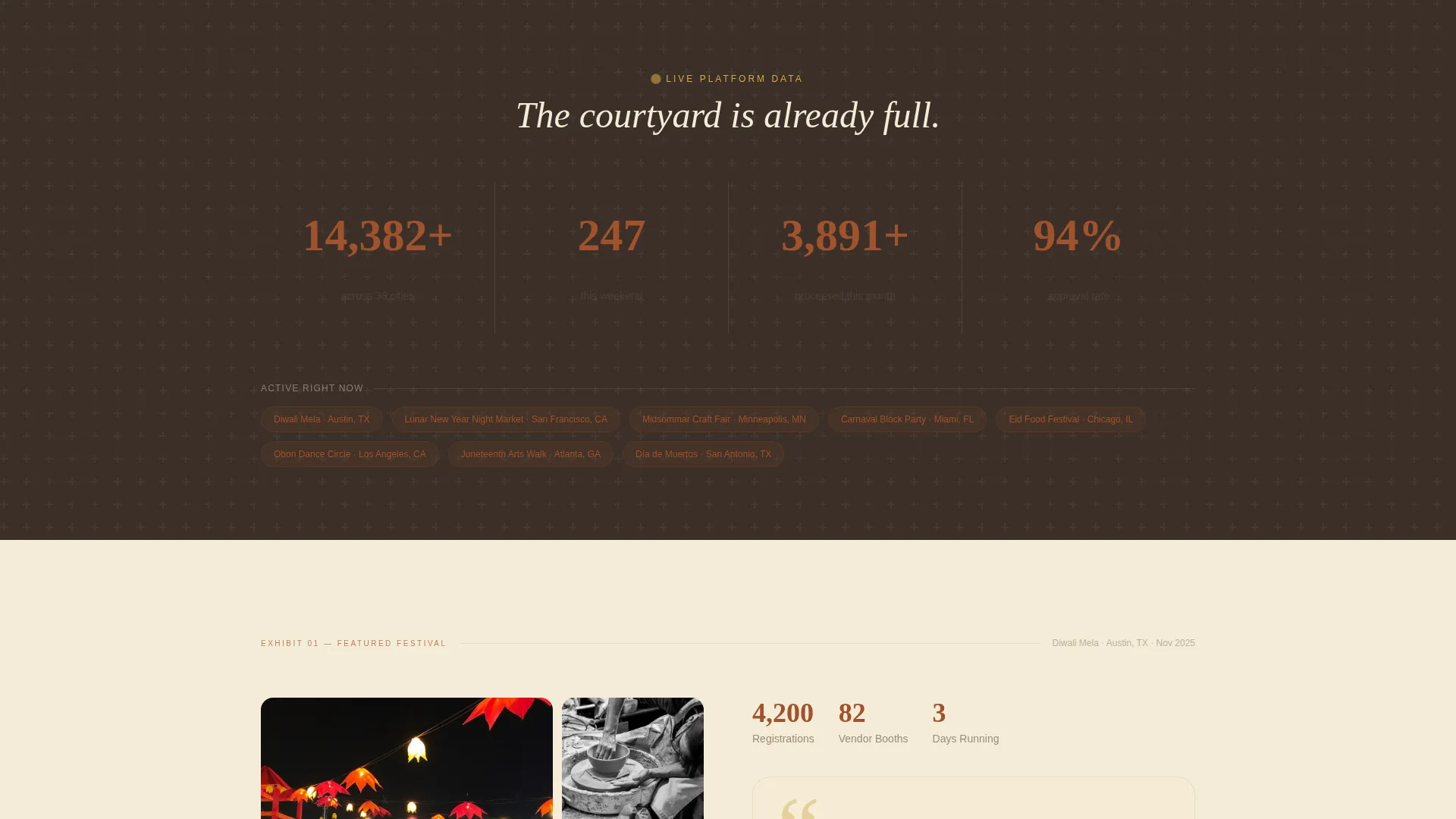 Cultural Festival Event Reviews Website Template