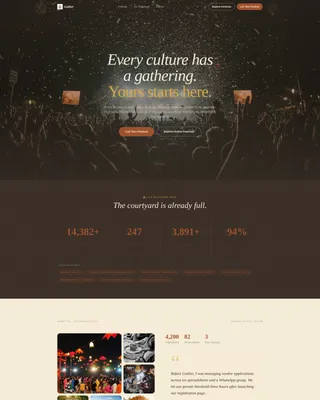 Cultural Festival Event Reviews Website Template