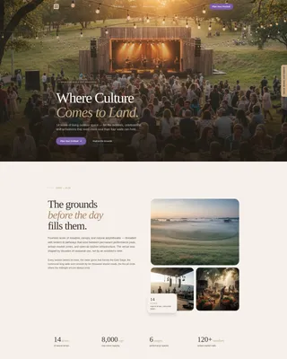 Cultural Festival Event Venue Landing Page Template
