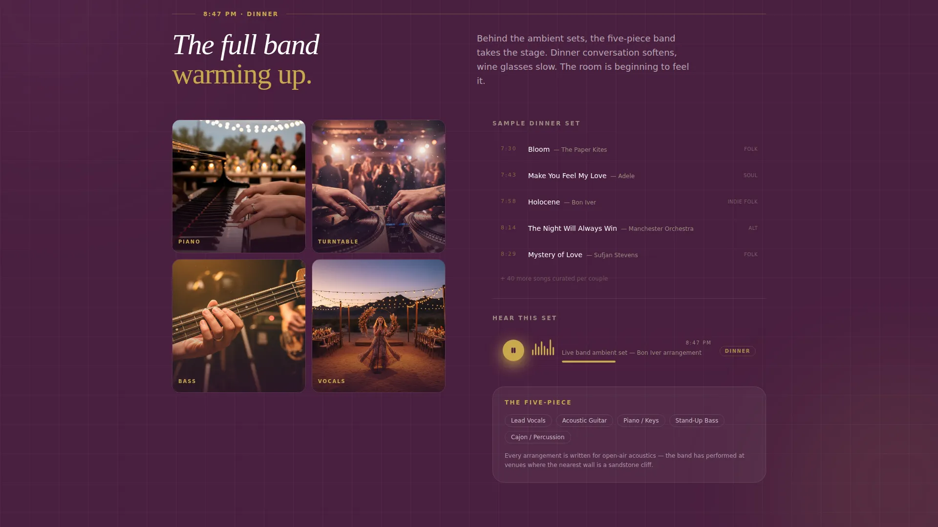 Desert Wedding DJ & Band Landing Page Template