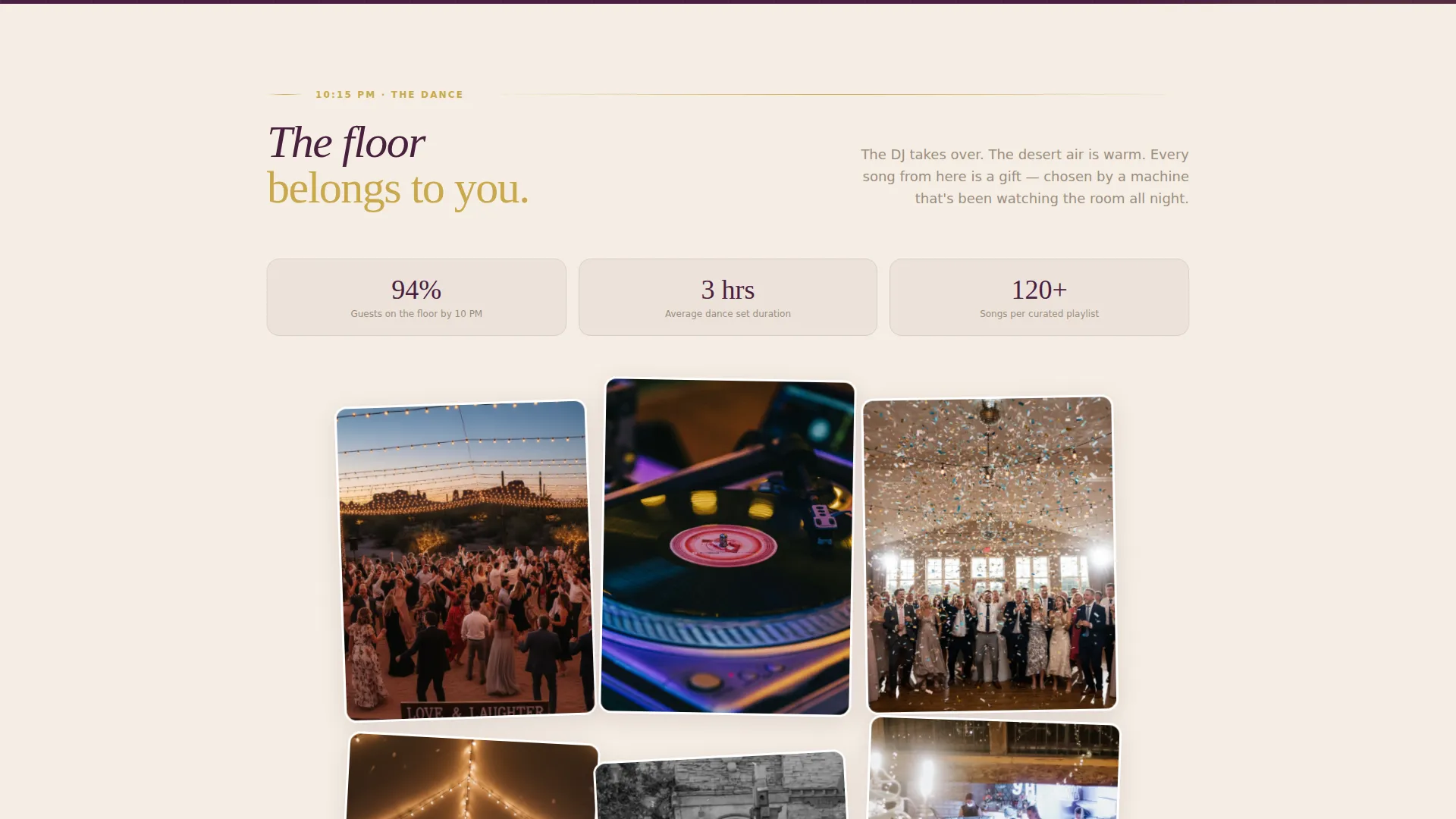 Desert Wedding DJ & Band Landing Page Template