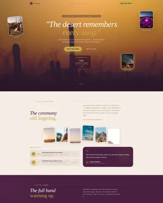 Desert Wedding DJ & Band Landing Page Template