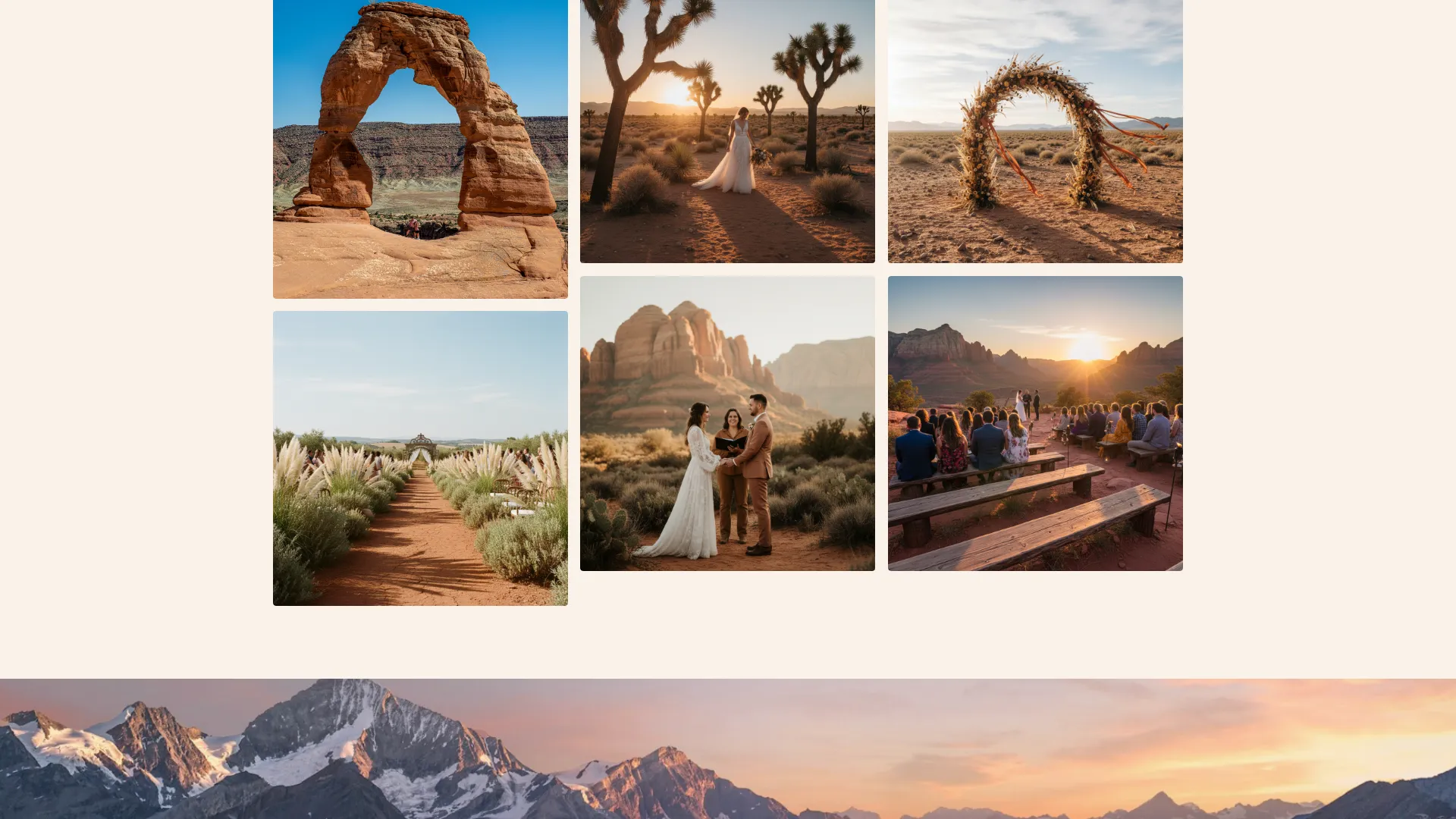 Desert Wedding Planner Landing Page Template