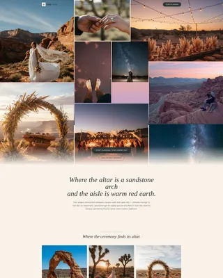 Desert Wedding Planner Landing Page Template
