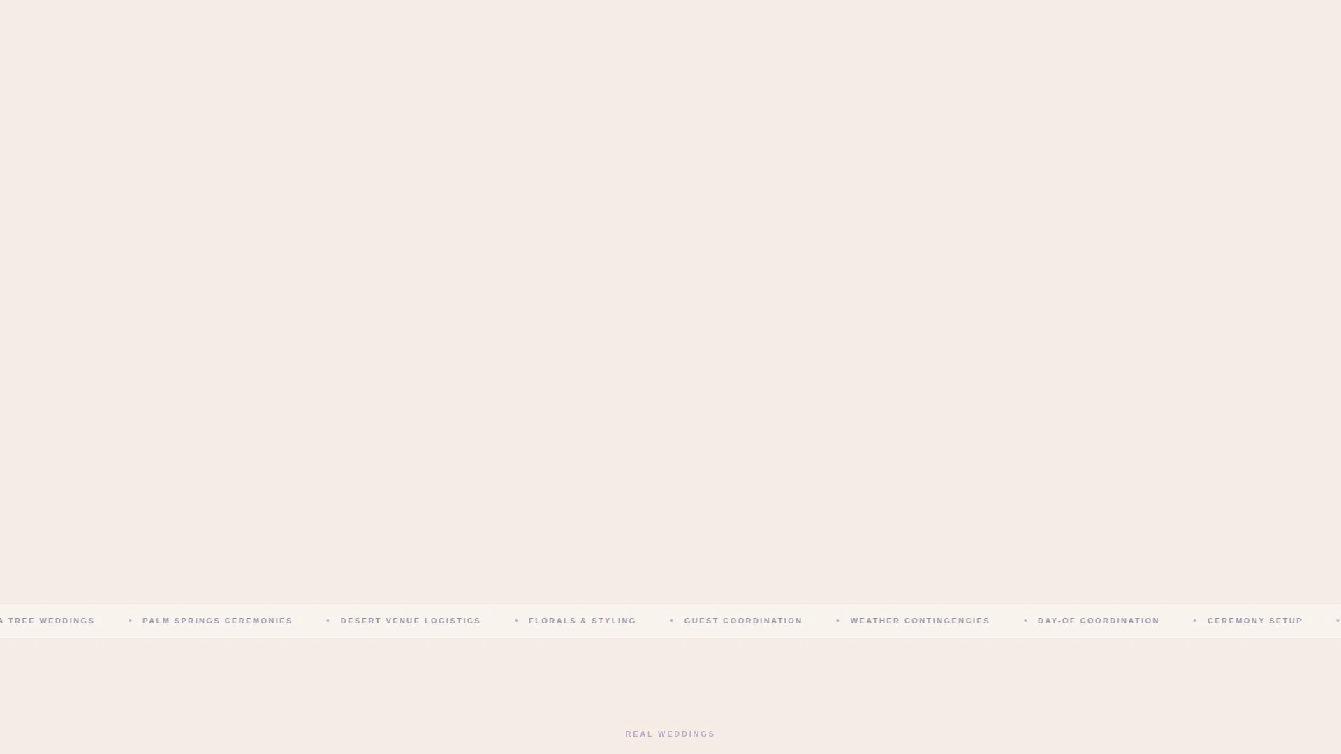 Desert Wedding Day-Of Coordinator Landing Page