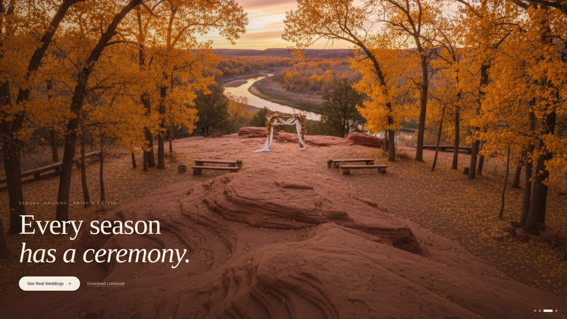 Desert Wedding Venue Landing Page Template