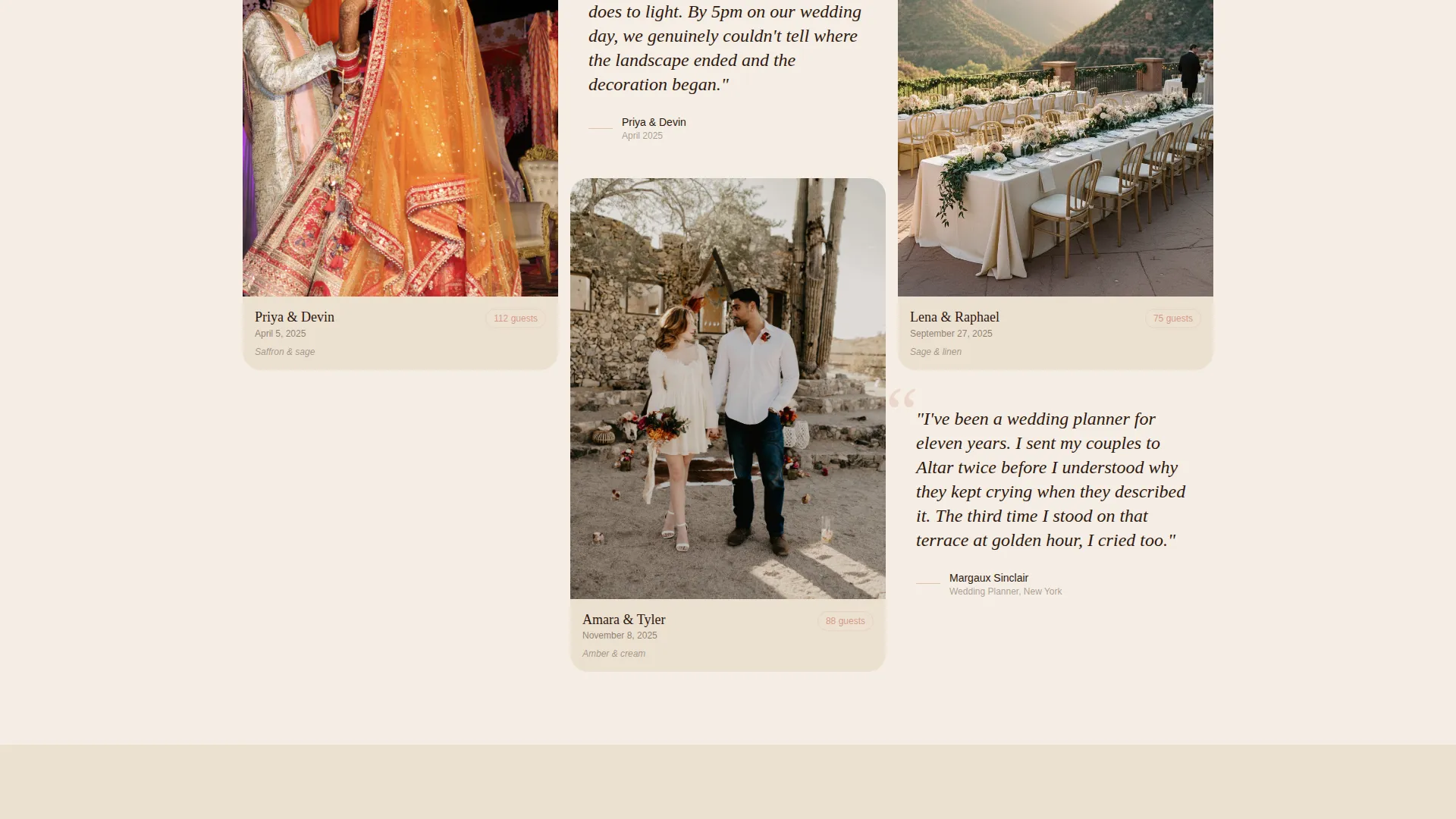 Desert Wedding Venue Landing Page Template