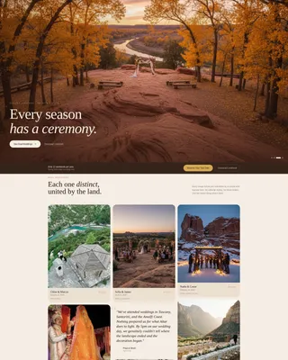 Desert Wedding Venue Landing Page Template