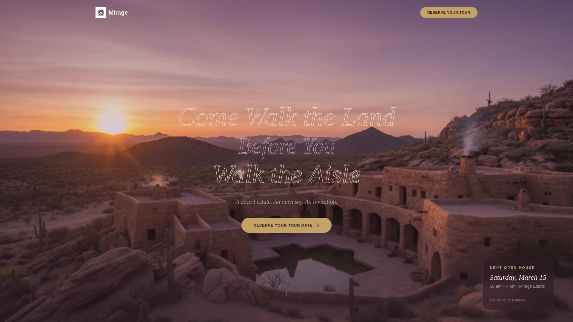 Wedding Venue Professional Website Template