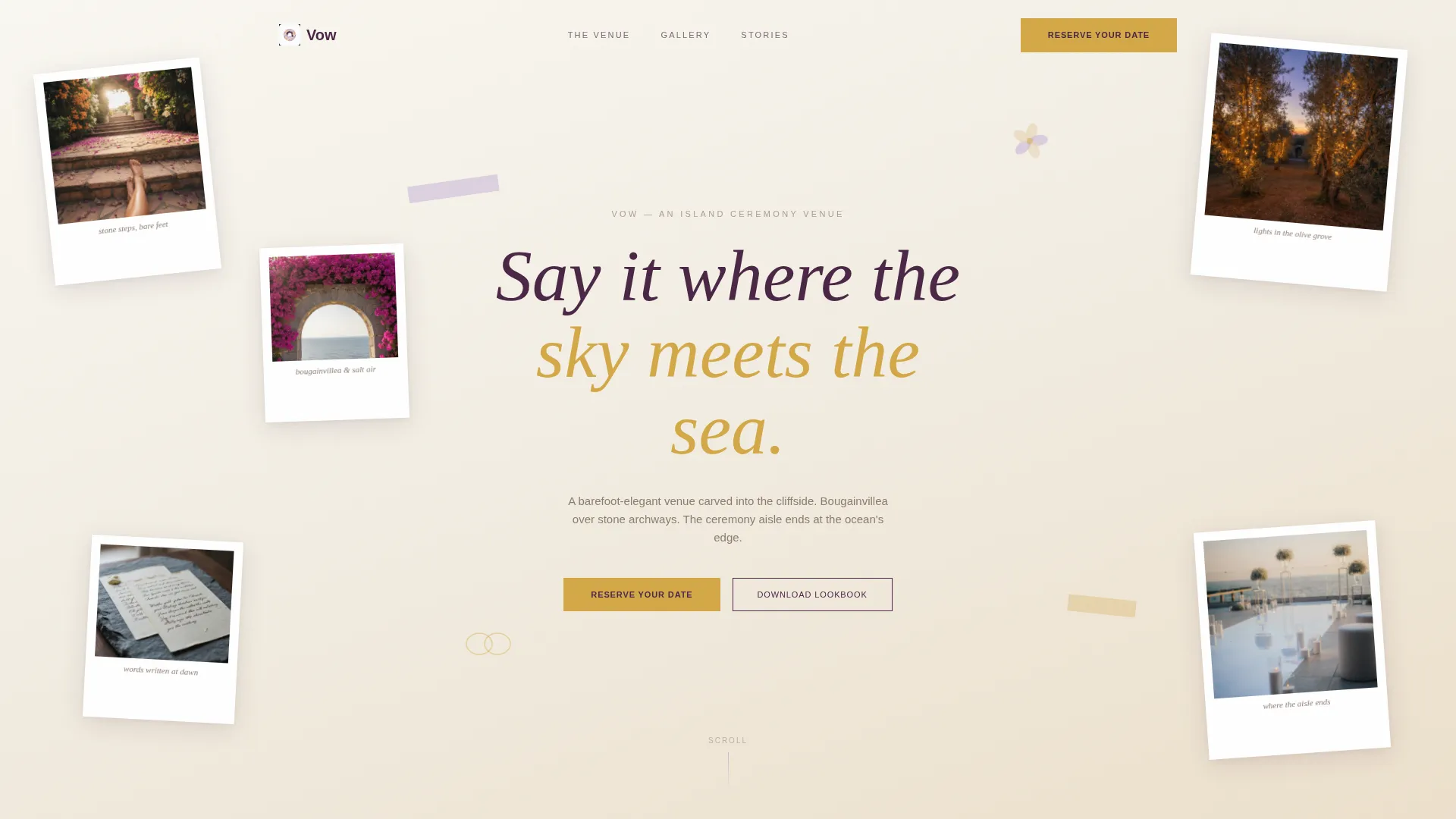 Wedding Venue Advanced Booking Website Template