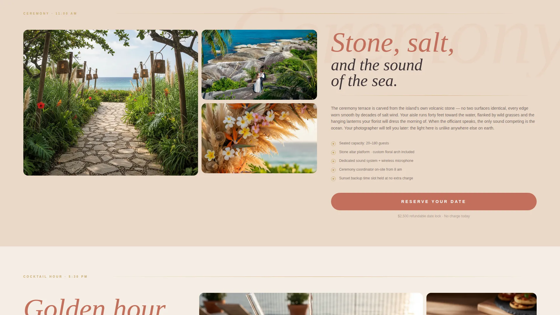 Wedding Venue Complete Booking Website Template