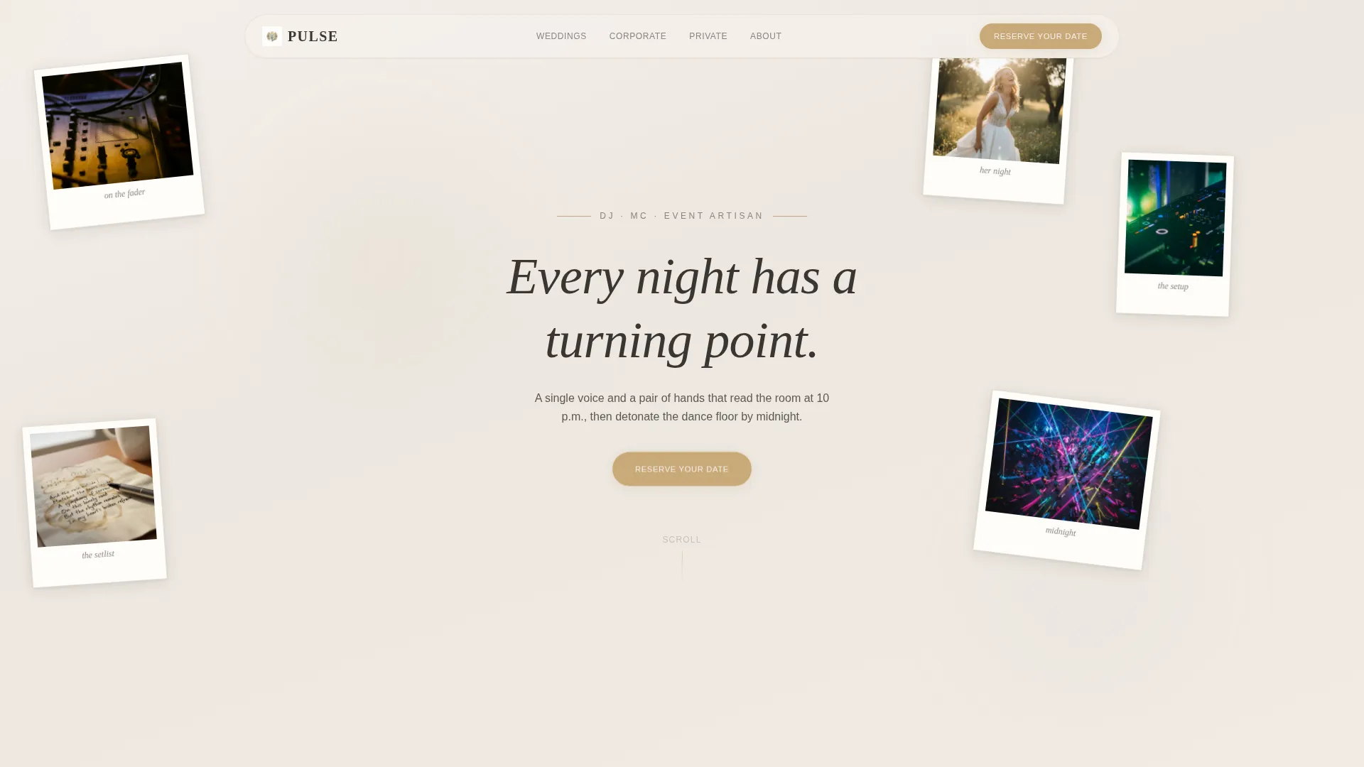 Event DJ & MC Website Template with Booking Form