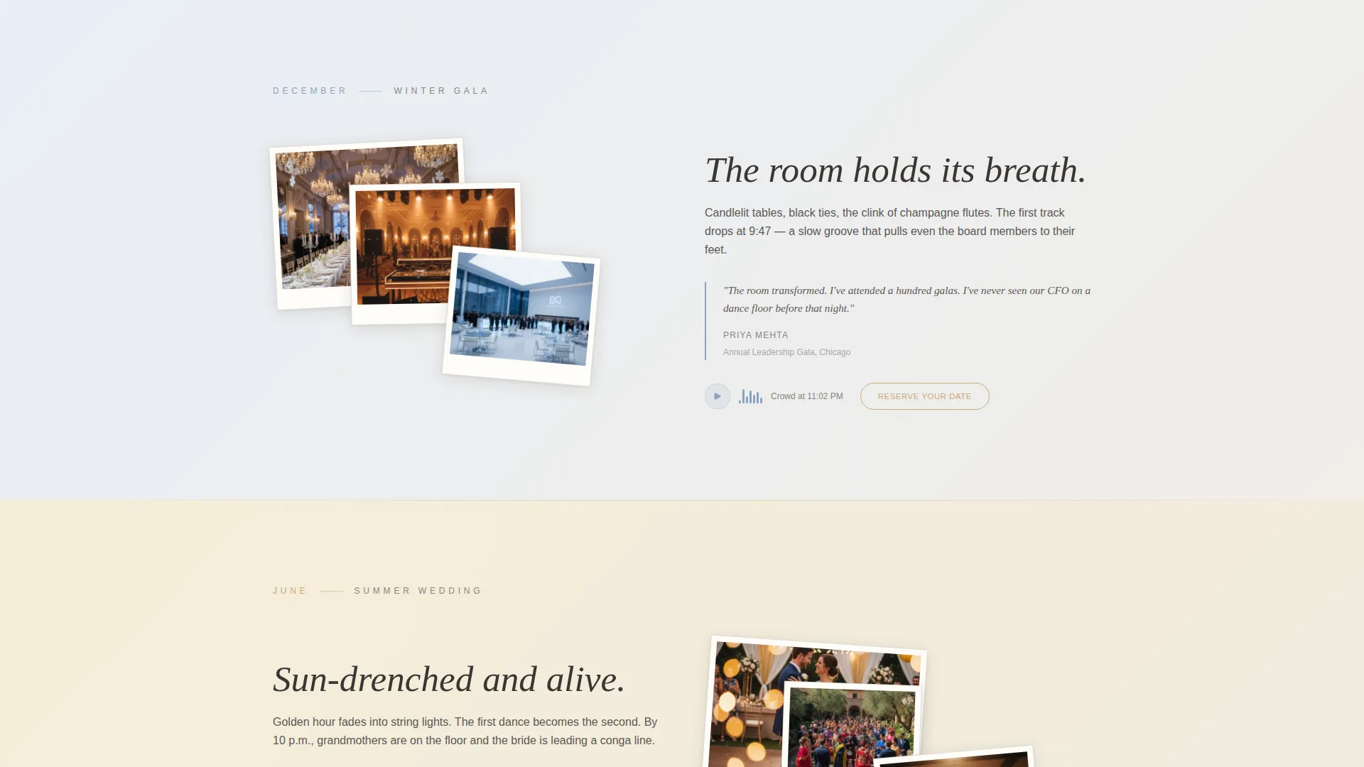 Event DJ & MC Website Template with Booking Form