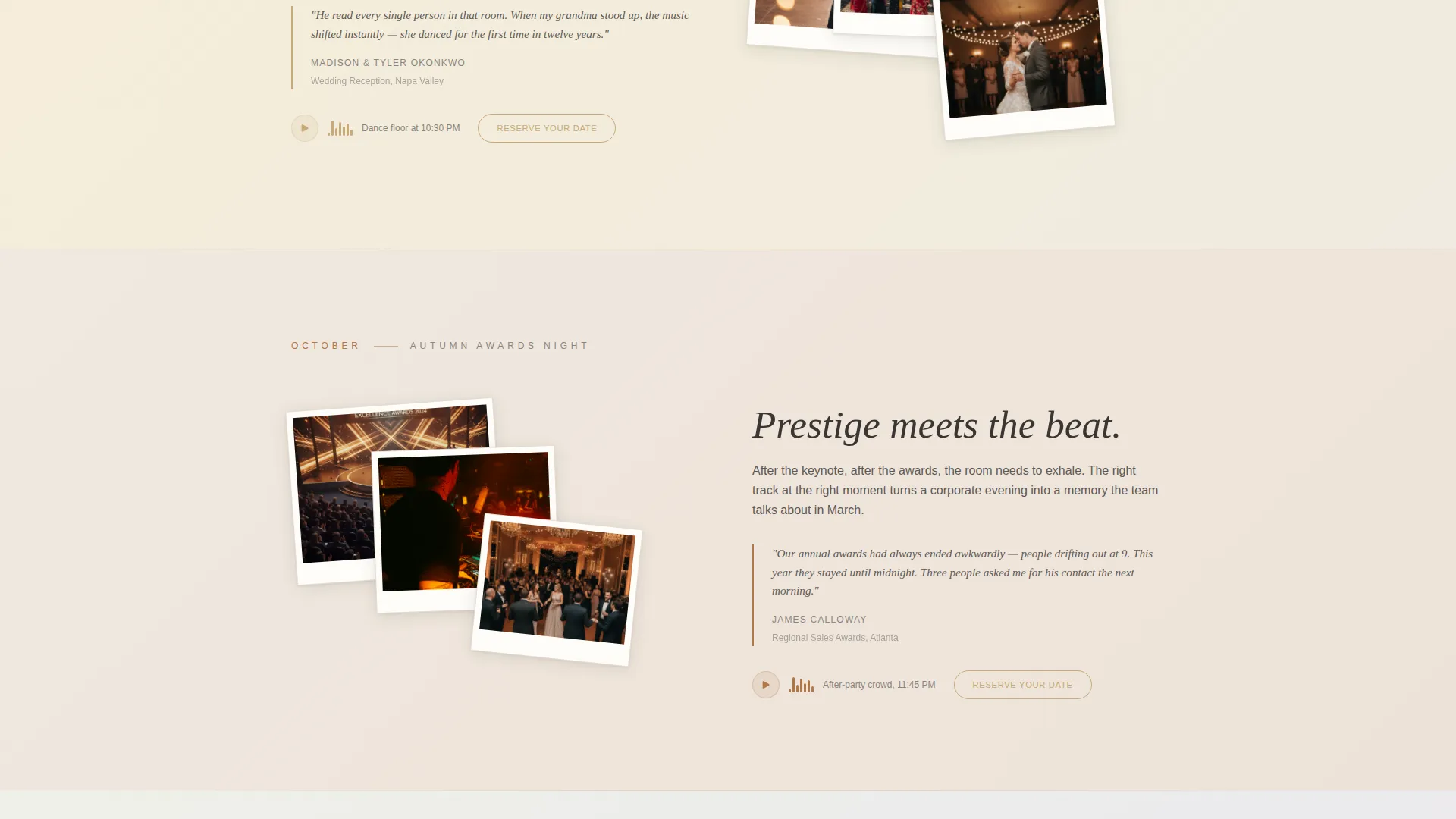 Event DJ & MC Website Template with Booking Form