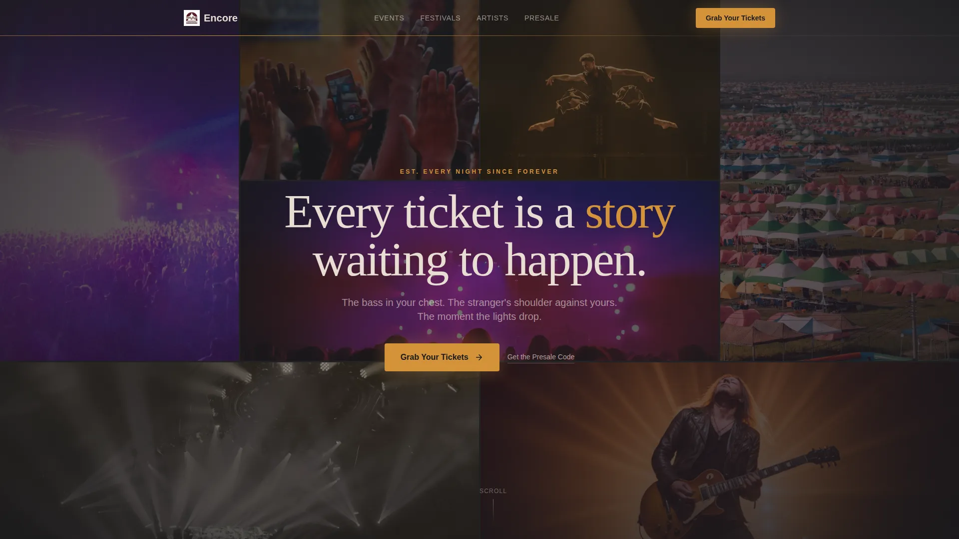 Ticketing & Event Platform Professional Website Template