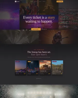 Ticketing & Event Platform Professional Website Template