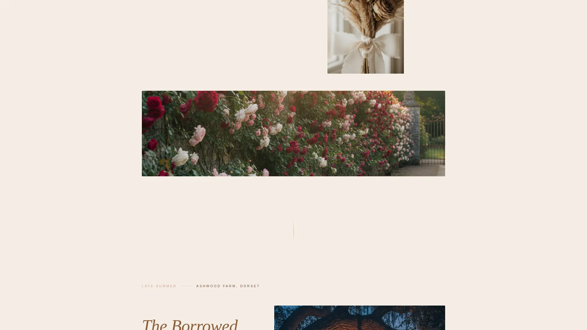 Garden Wedding Specialist Booking Website Template