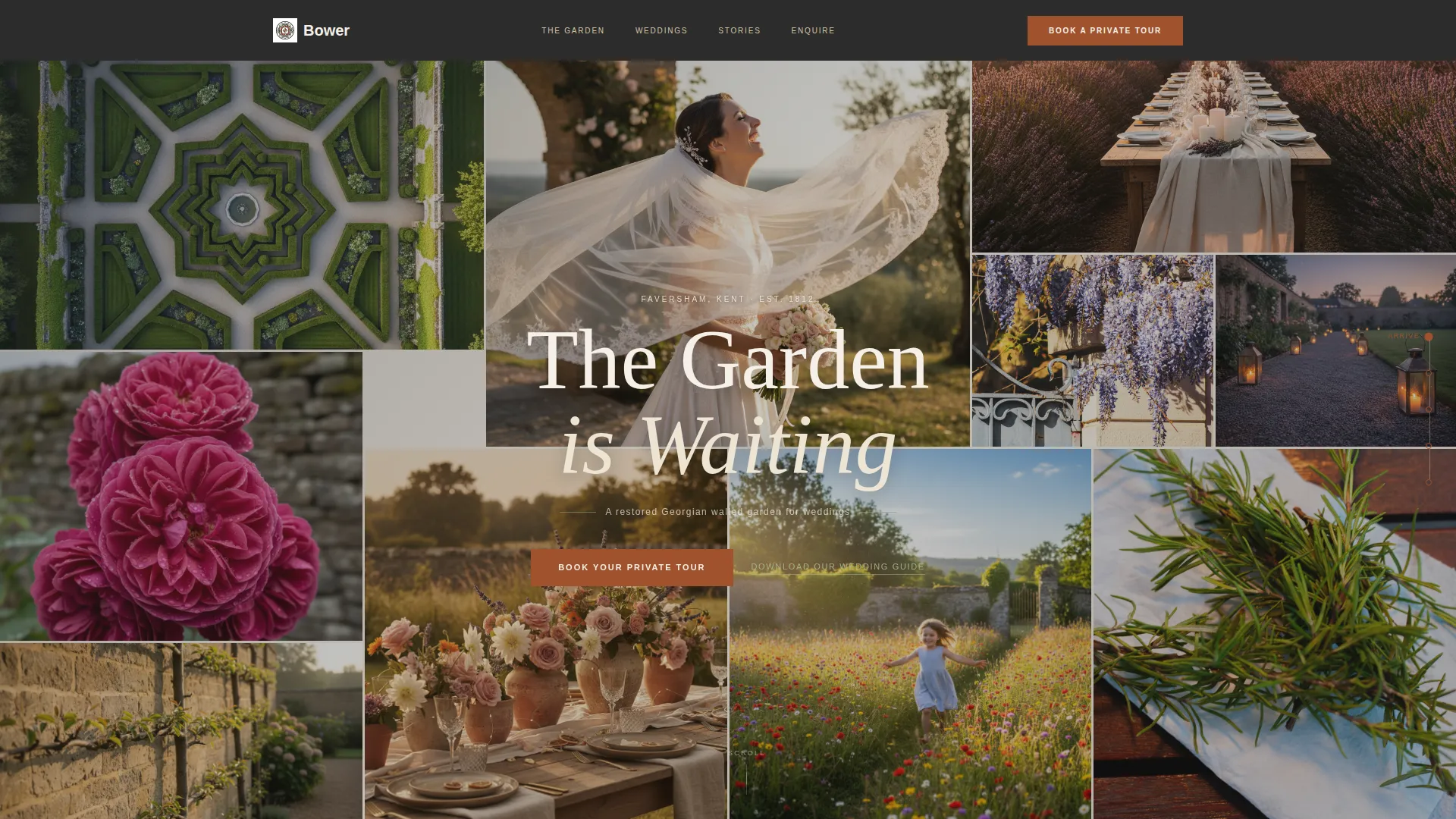 Garden Wedding Expert Booking Website Template