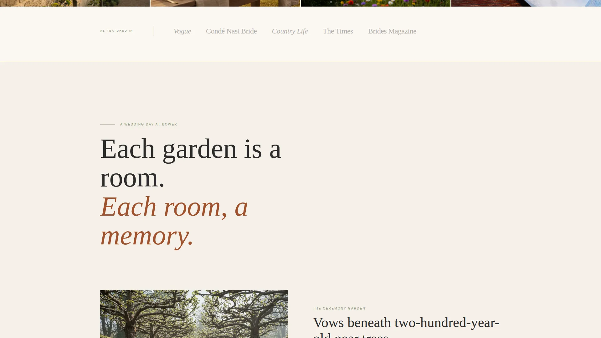 Garden Wedding Expert Booking Website Template