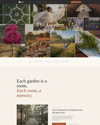 Garden Wedding Expert Booking Website Template