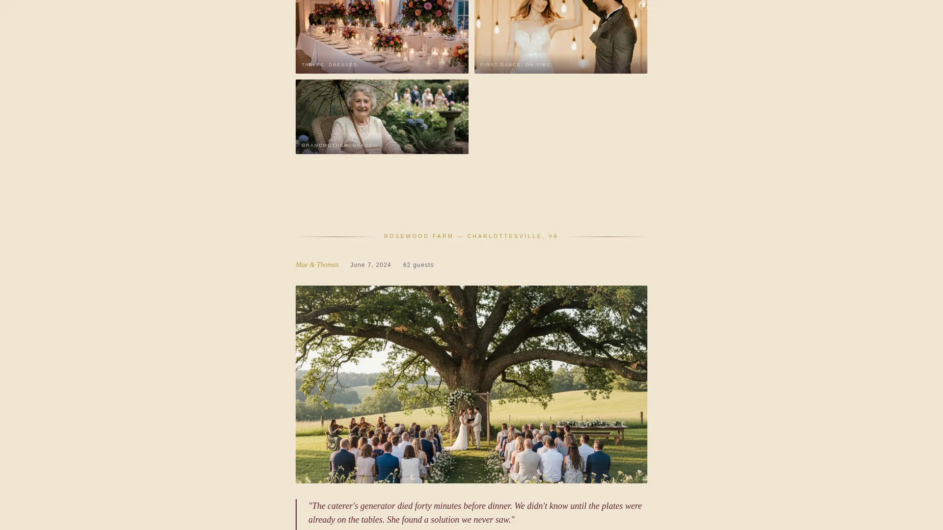Wedding Venue Reviews Website Template