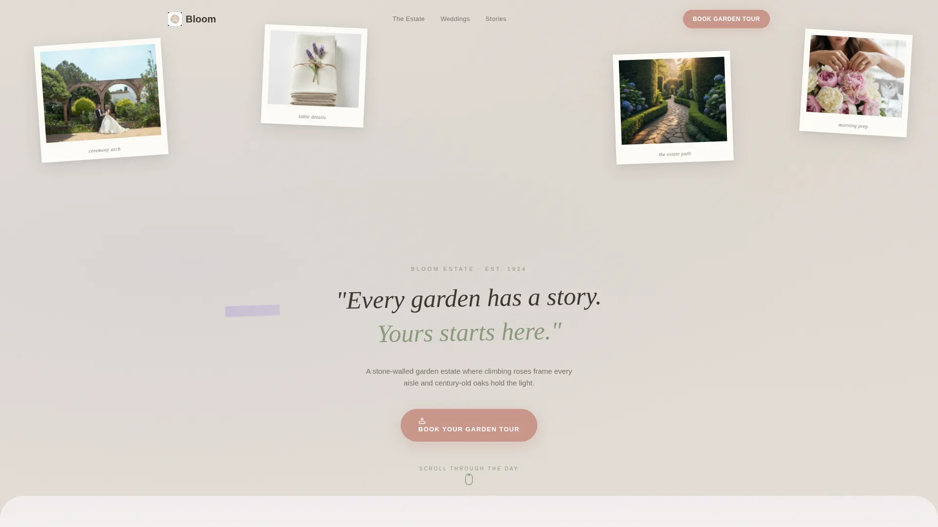 Wedding Venue Local Booking Website Template
