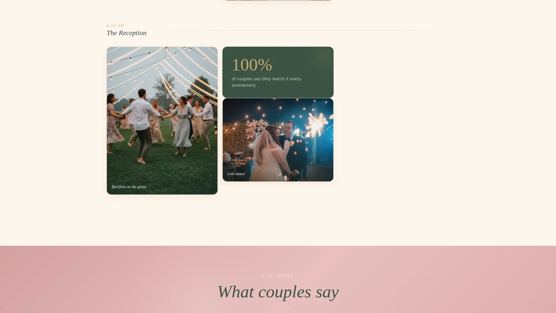 Garden Wedding Complete Booking Website Template
