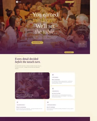 Graduation Event Booking Website Template