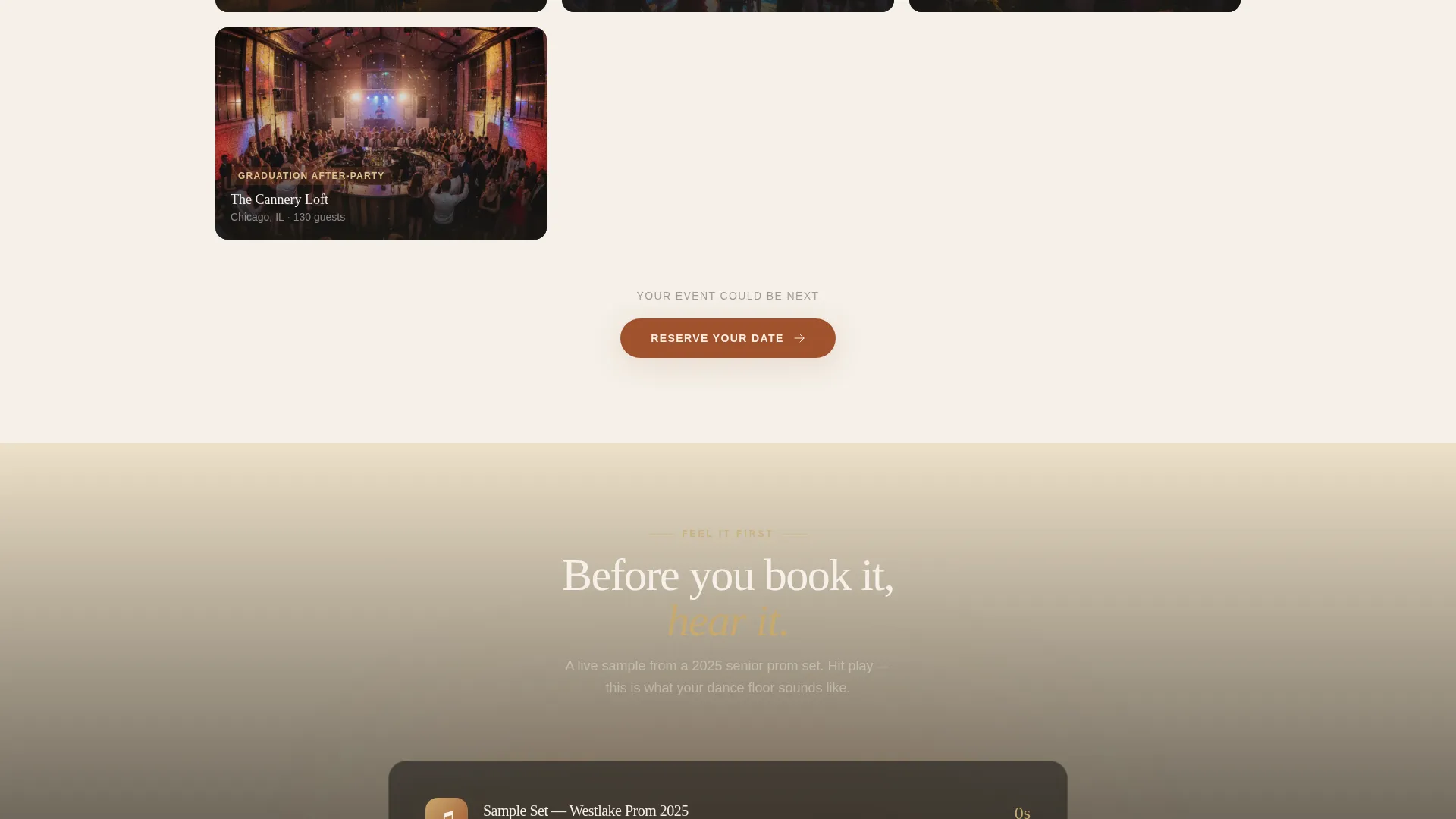 Graduation Event Complete Booking Website Template