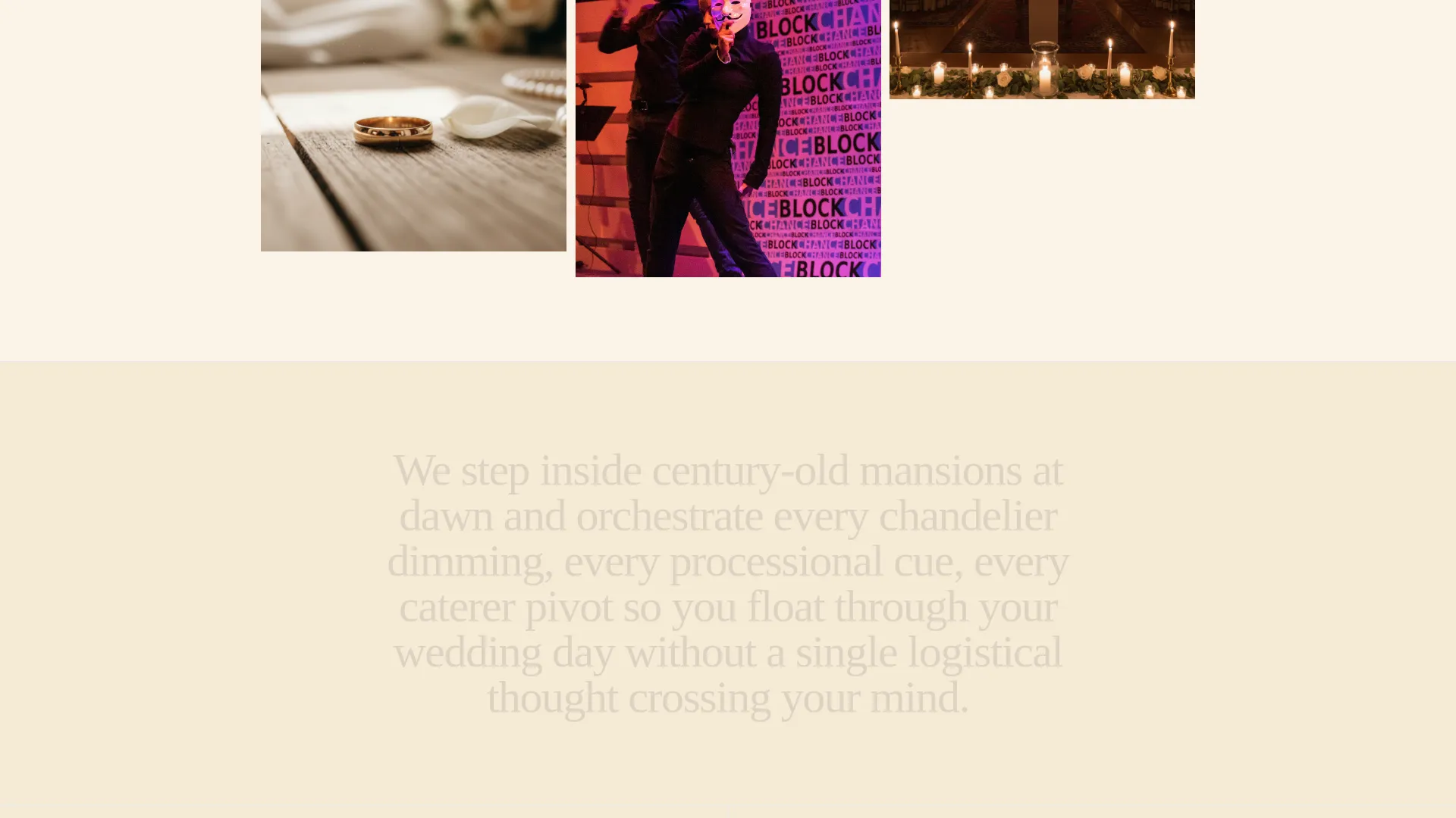 Sophisticated Wedding Planning Landing Page Template