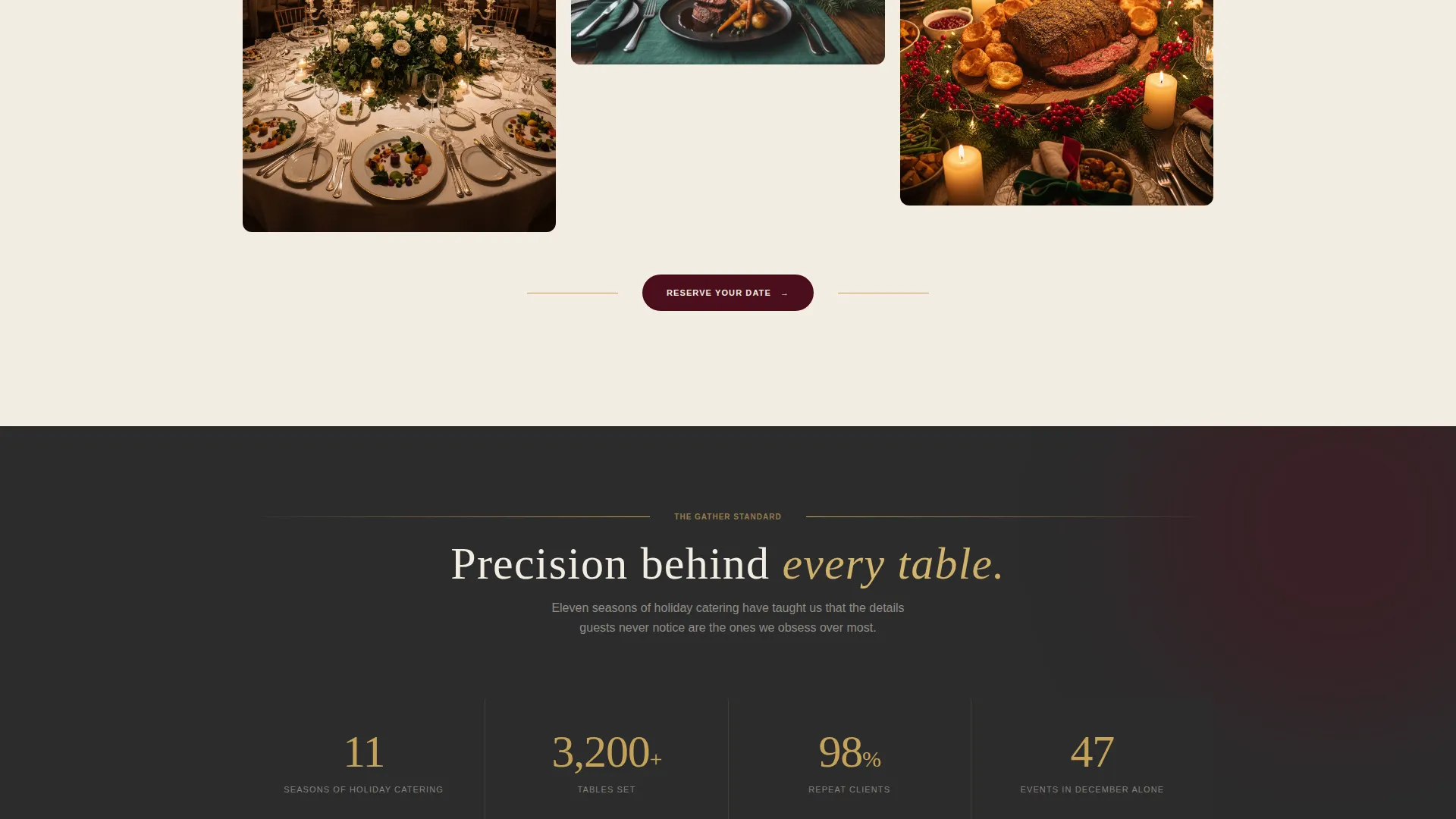 Holiday Event Specialist Booking Website Template