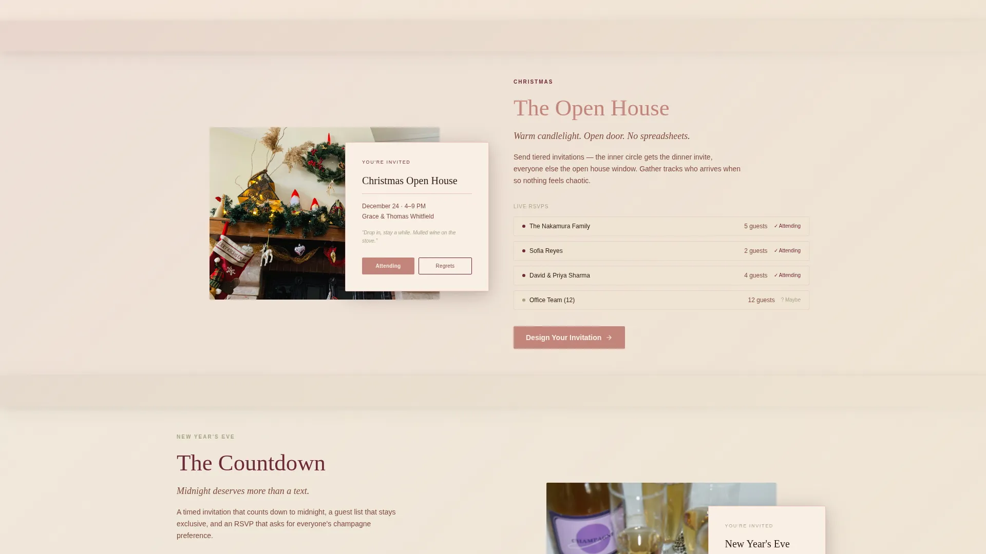 Holiday Event Reviews Website Template