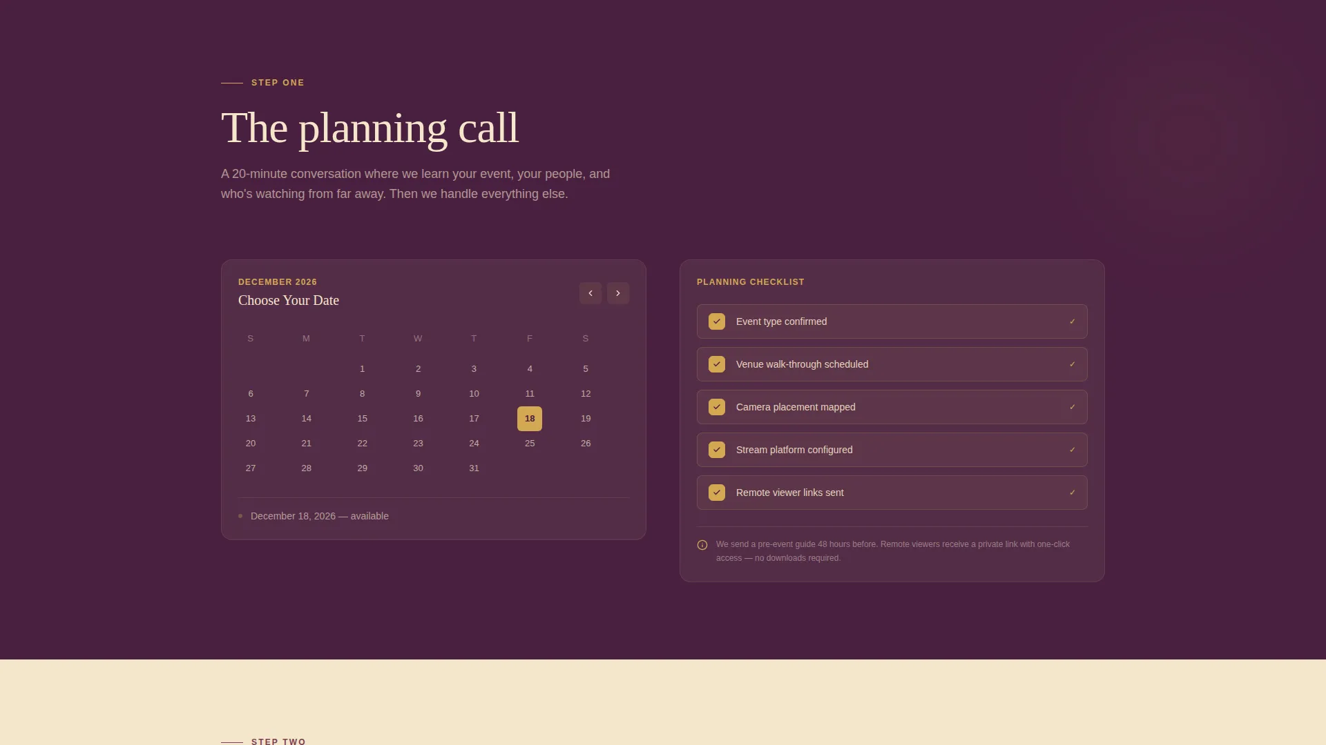 Holiday Event Booking Website Template
