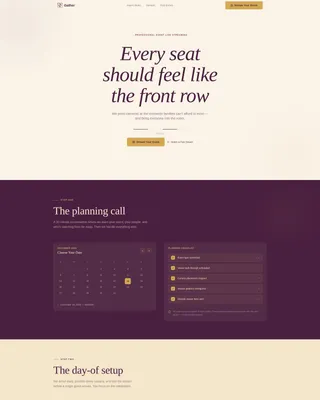Holiday Event Booking Website Template